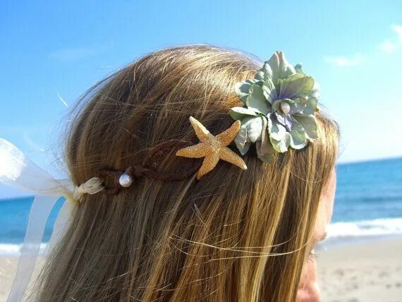 Прически для моря для девочек Starfish Floral Head Wreath Floral head wreath, Head wreath, Floral hair wreath