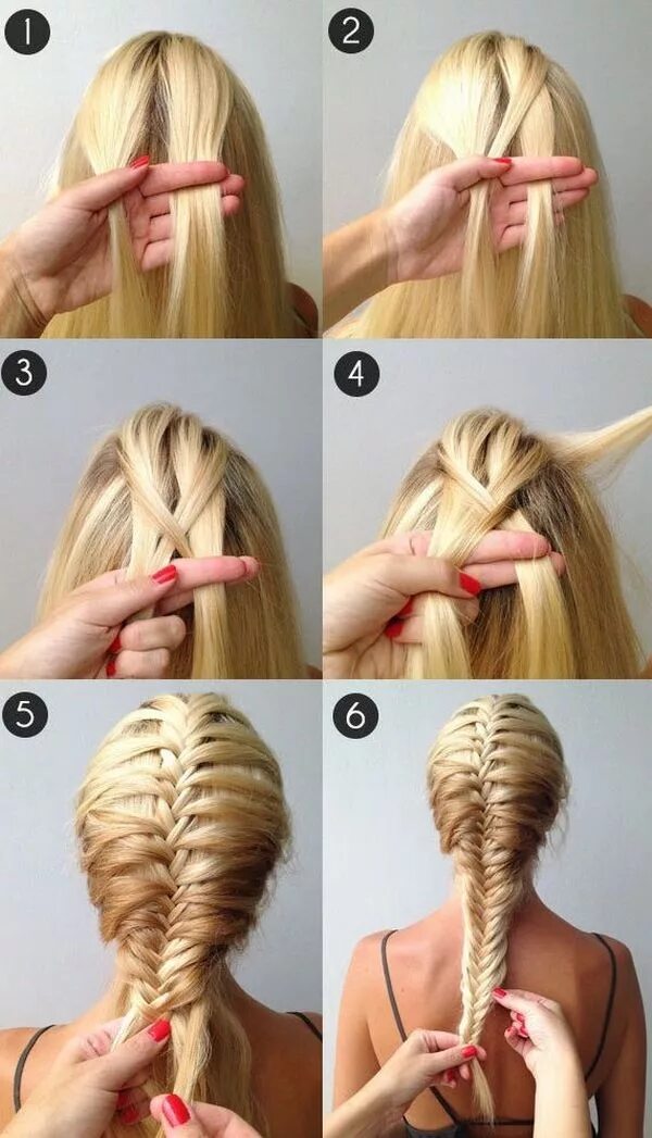 Прически для начинающих how to make a fishtail braid #french #braid #hairstyles #beautiful Long hair sty