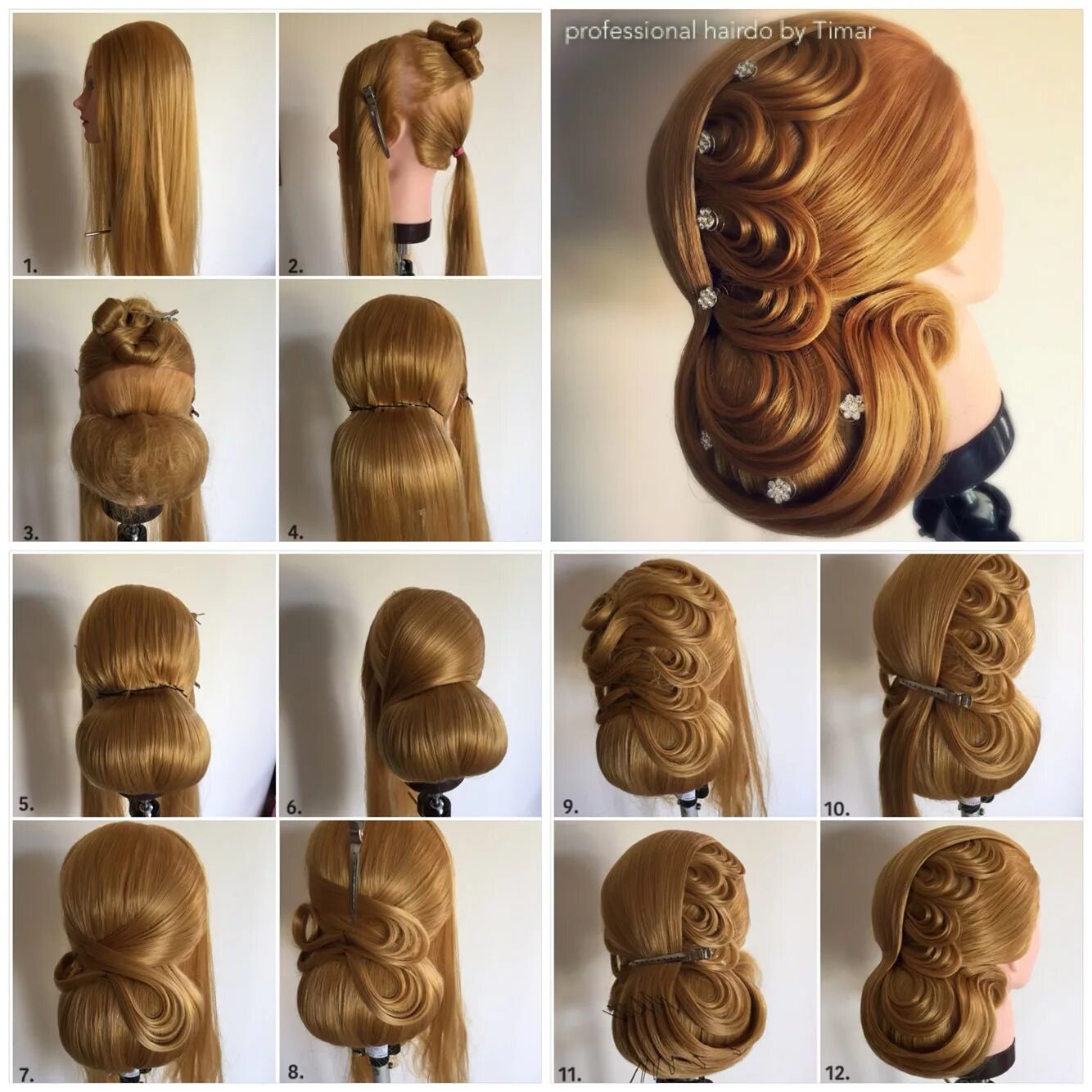 Прически для начинающих Step by step Updo Бальные прически, Убранные длинные волосы, Прически для густых