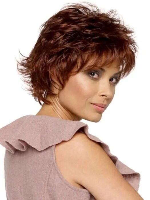 Прически для непослушных волос Envy Alyssa Wig : Profile View Color DARK RED Short wigs, Short hair styles, Cur