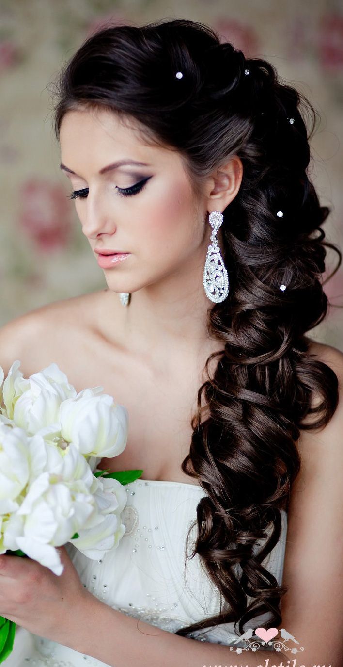 Прически для невесты на длинные волосы фото Pin on Quince hair styles Wedding hairstyles, Long hair styles, Trendy wedding h