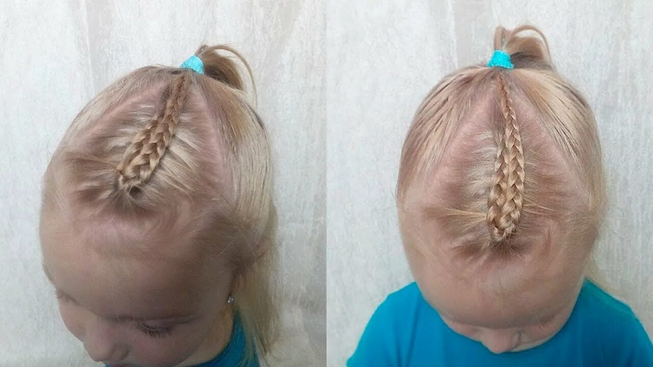 Прически для отращивания челки для девочек How to braid a bang in the girl? A new way. - YouTube