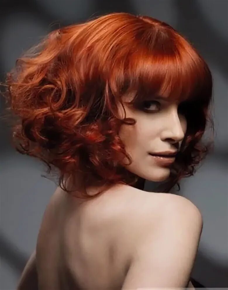 Прически для рыжих волос женские Red Curly Hair Style 2014 Hair highlights 2014 Прически, Стрижка, Волосы