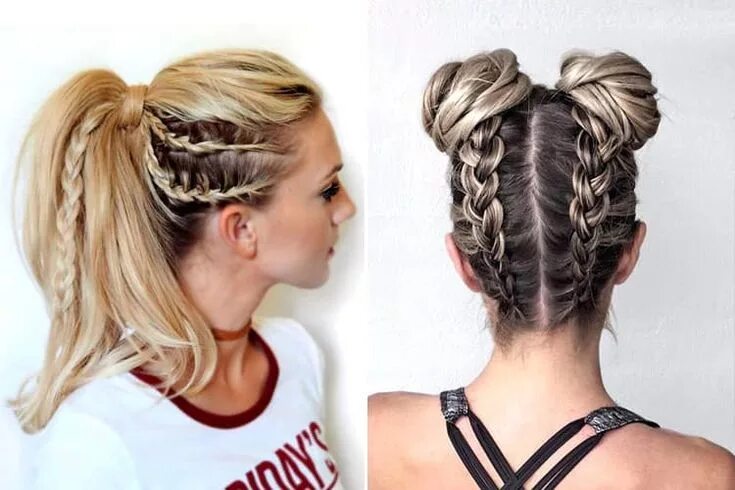 Прически для спорта на средние волосы Cute And Easy Athletic Hairstyles in 2024 Sporty hairstyles, Long hair styles, C