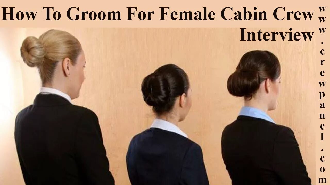 Прически для стюардесс на длинные волосы How to groom for female cabin crew interview How To Groom for female flight atte