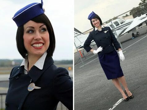 Прически для стюардесс на длинные волосы Pin on Halloween Pan am stewardess, Dior jacket, Stewardess