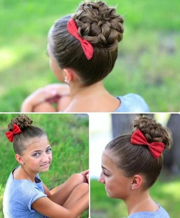 Прически для танцев для девочек простые 40 Lovely Bun Hairstyles That You'll Love Gymnastics hair, Bun hairstyles for lo