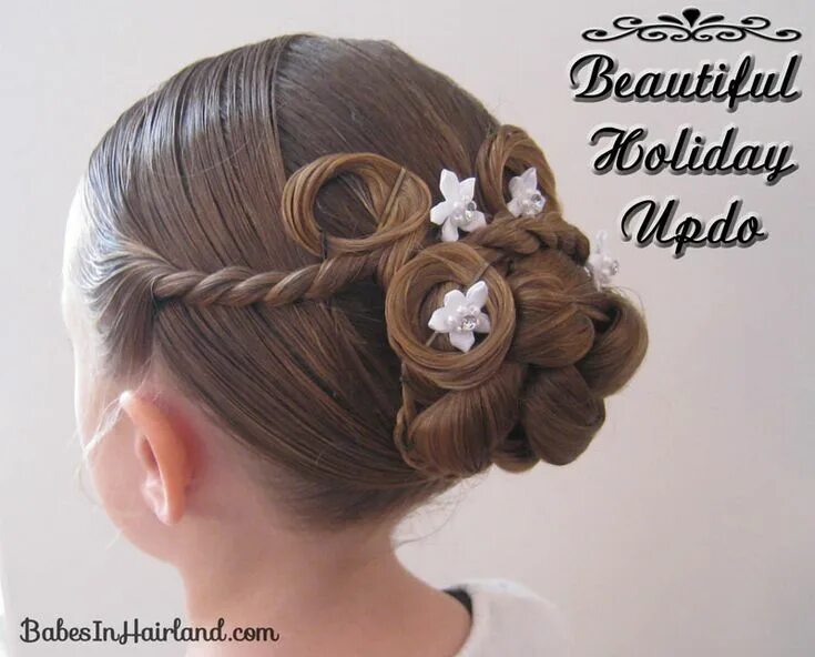 Прически для волос 5 лет Beautiful Holiday Updo Holiday hairstyles, Flower girl hairstyles, Little girl h