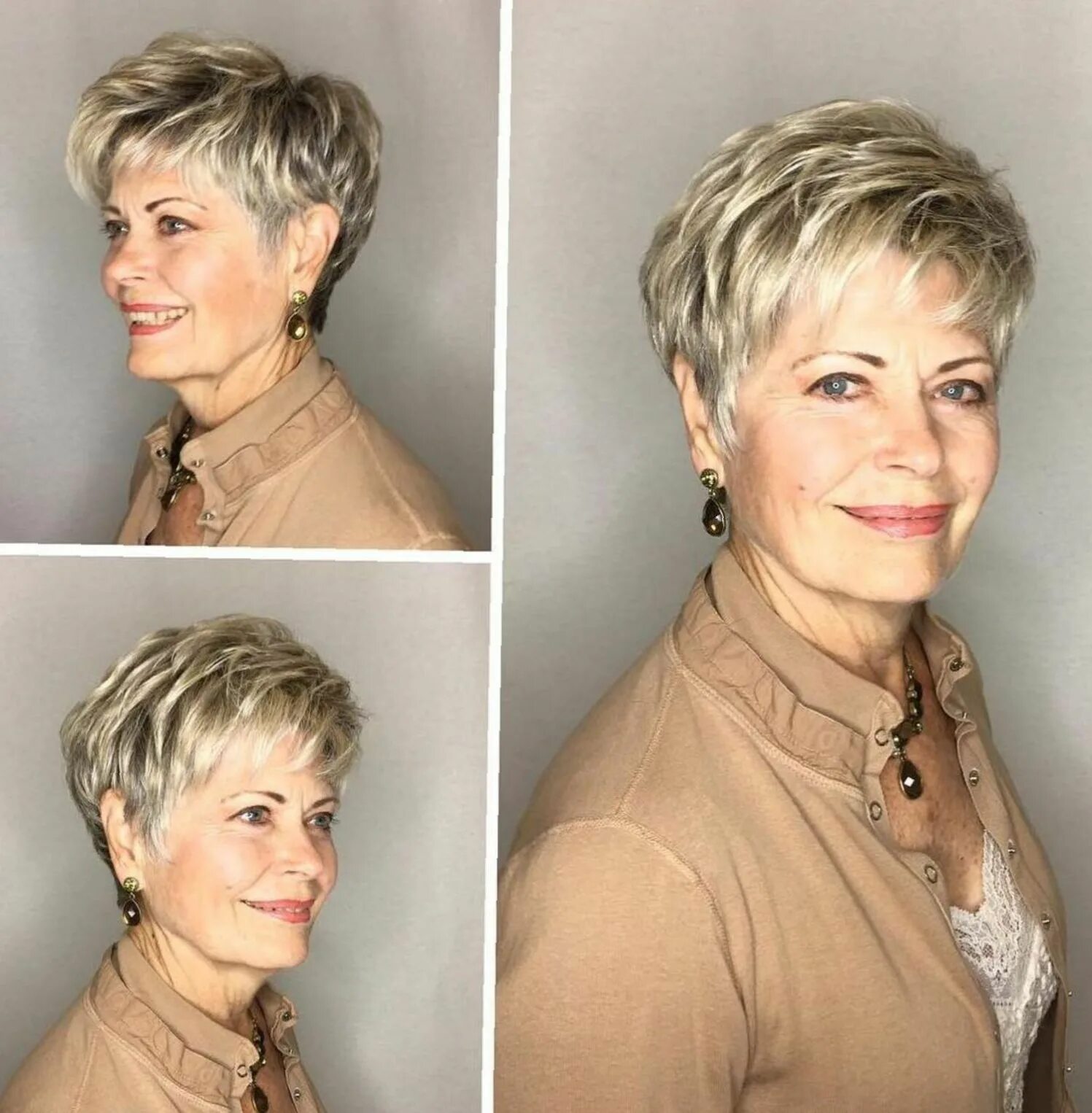 Прически для взрослых женщин Feathered Blonde Pixie For Older Women Womens haircuts, Cool hairstyles, Older w