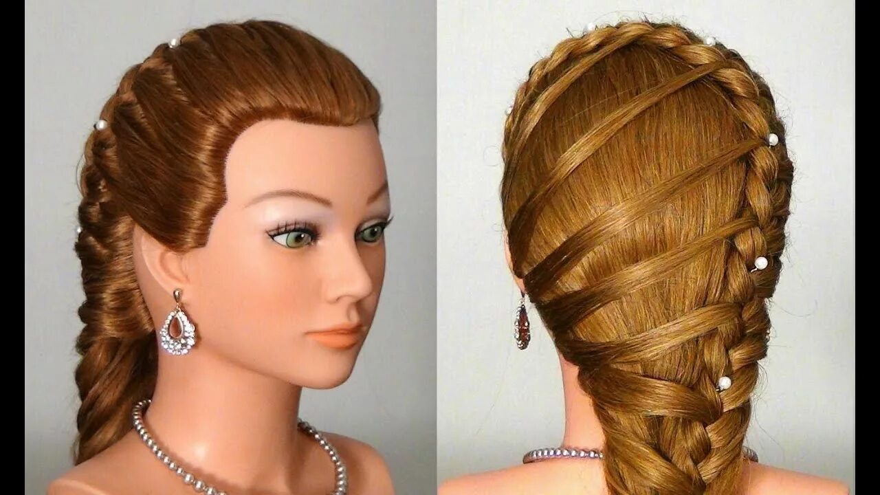 Прически для женщин плетение Прическа в школу с плетением. Easy Back to School Hairstyles for Long Hair - You