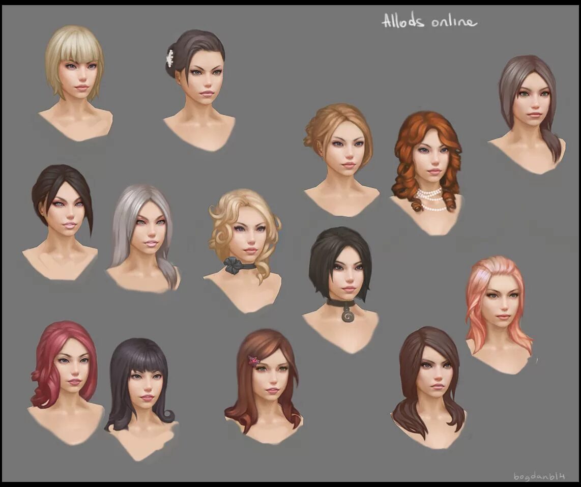 Прически для женских персонажей Character customization by Bogdanbl4 on deviantART Character inspiration, Charac