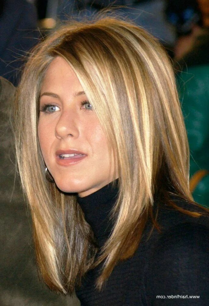 Прически дженнифер энистон на средние волосы jennifer aniston highlights color 2014 - Google Search Jennifer aniston hair col