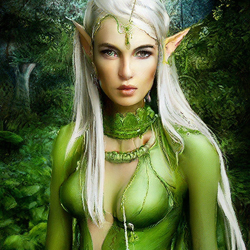 Прически эльфов женские "An extraordinary elf woman" - image created in Shedevrum