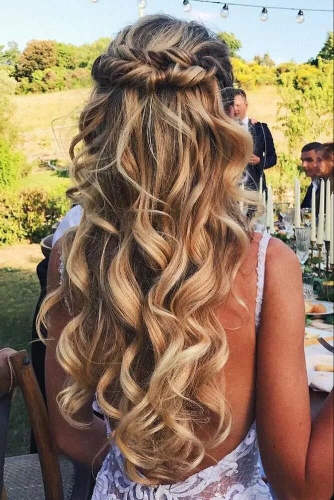 Прически фото распущенные 33 Wedding Hairstyles With Hair Down Wedding Forward Long hair styles, Wedding h