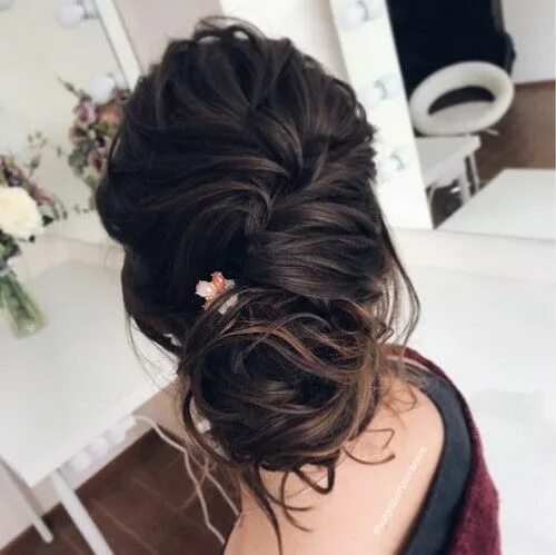 Прически фото темные волосы kurzhaarfrisurenn.com Natural hair bride, Hair styles, Evening hairstyles