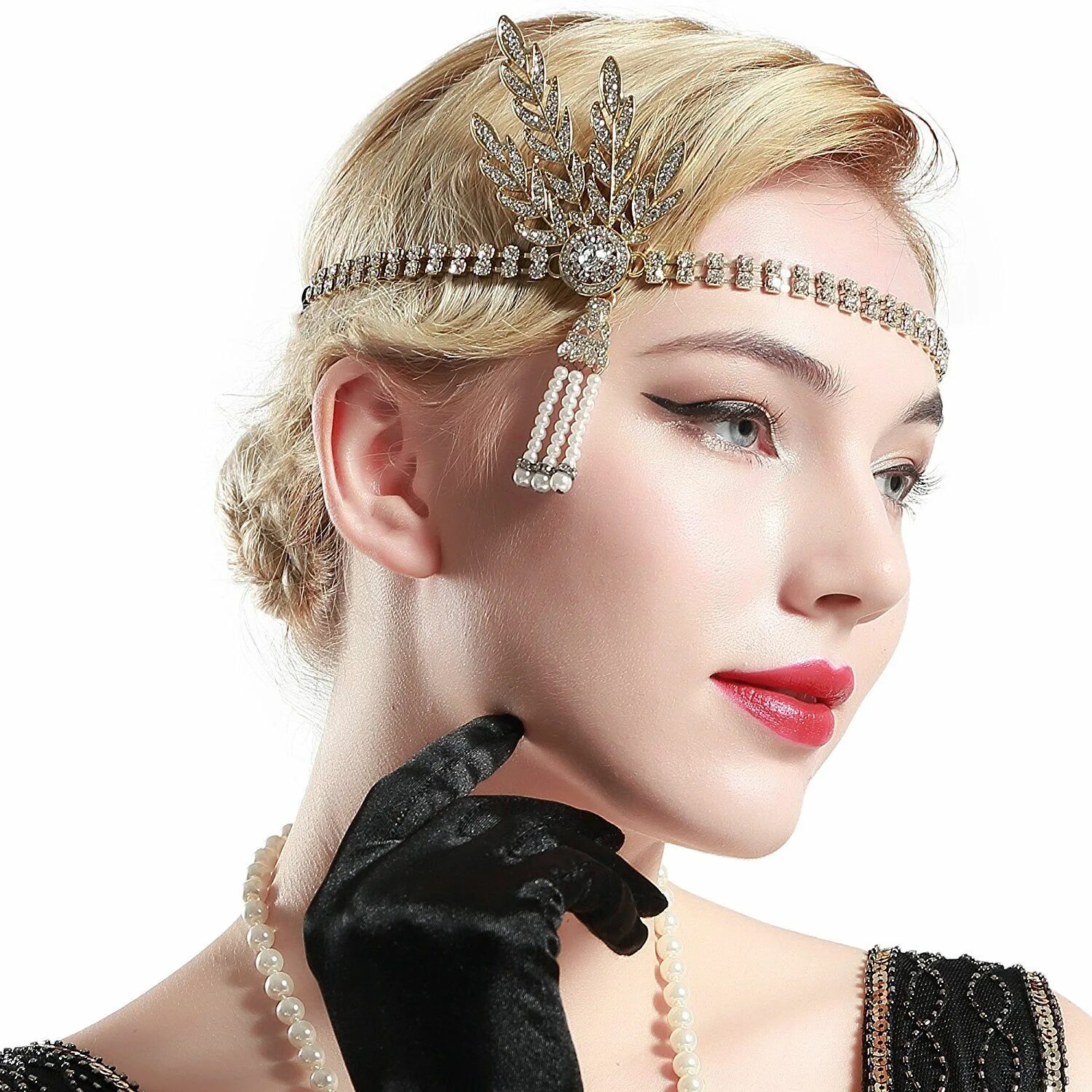 Прически гэтсби на короткие 1920s Flapper Headband, Gatsby Headpiece, Wigs Flapper headband, Art deco hair, 