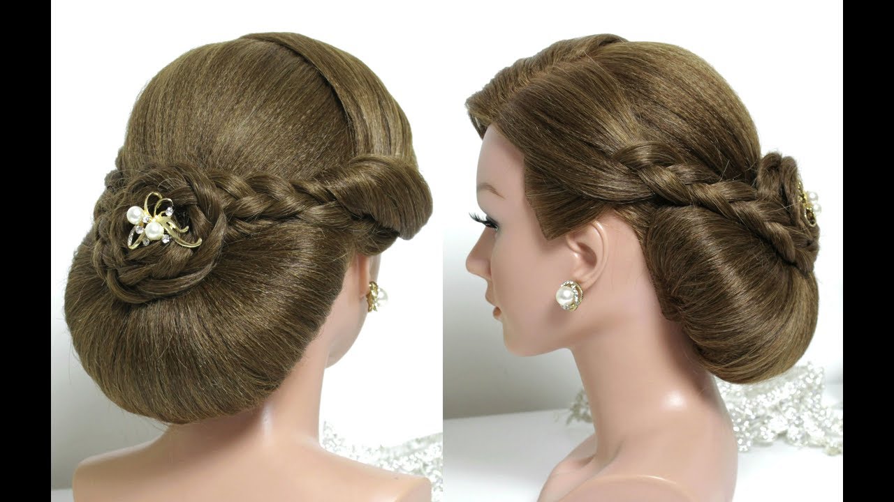 Прически года фото Bridal hairstyle for long hair tutorial. Wedding updo with braids - YouTube