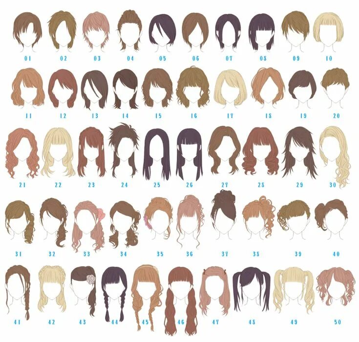 Прически и их названия 2024 which one is your hairstyle? - Imgur Como dibujar animes, Dibujos de cabello de 