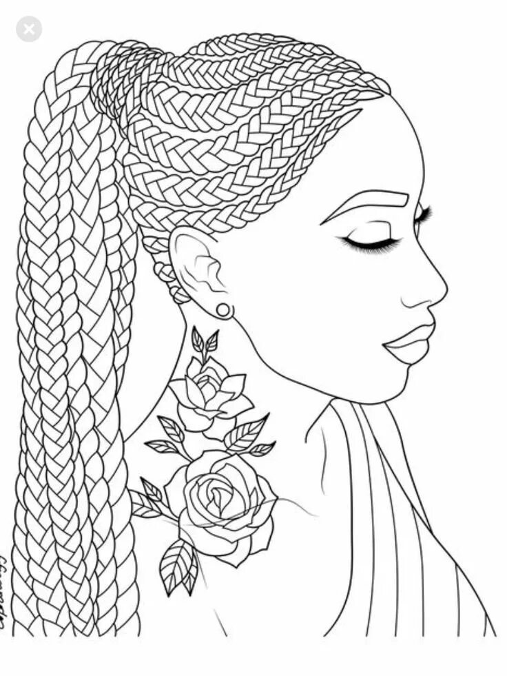 Прически и одежда для девочек раскраска Pin on Arte ritratti People coloring pages, Coloring book art, Coloring book pag