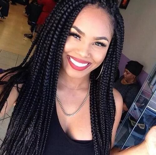 Прически из афрокосичек на длинные волосы Pin by Imani Hickman on Inspiration For My Hair a.k.a. Box Braids Beautiful brai