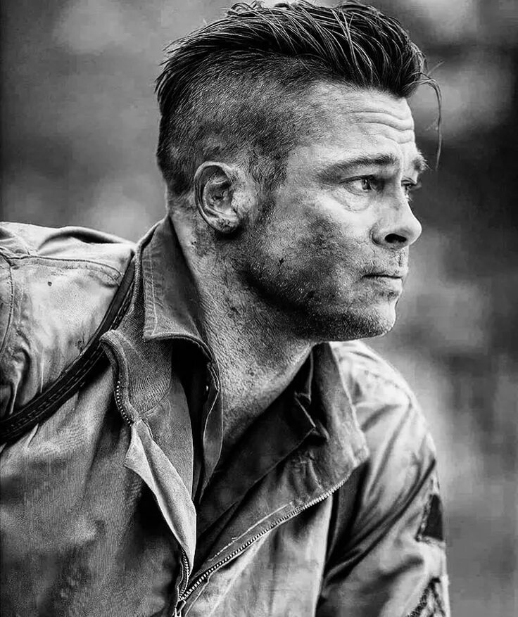 Прически из фильмов мужские Brad Pitt in 2023 Brad pitt, Fury haircut, Brad pitt fury