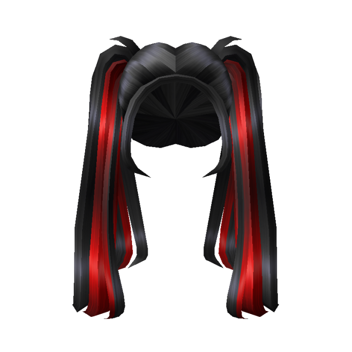 Прически из роблокса для девочек Trendy Pigtails Red and Black Roblox Wiki Fandom