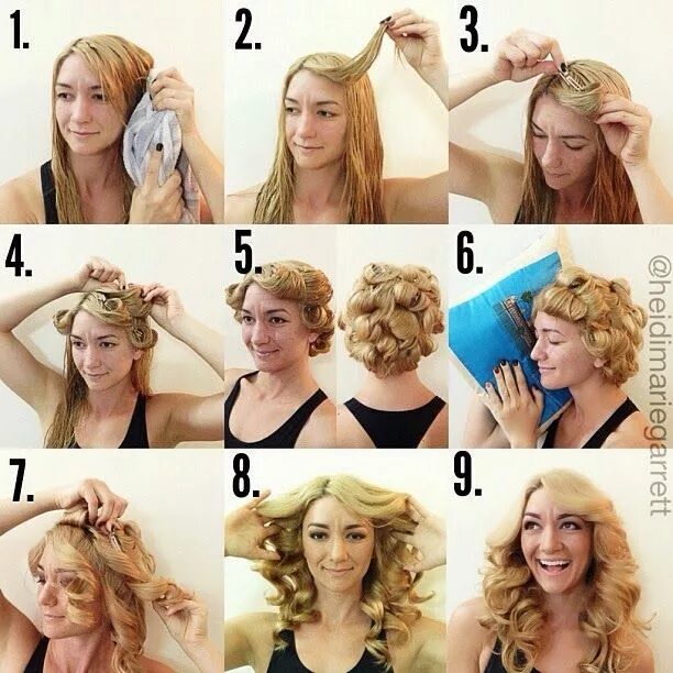 Прически как сделать волнистые волосы A Step-by-step tutorial for a heat-less curl hairstyle PinTutorials Curly hair s