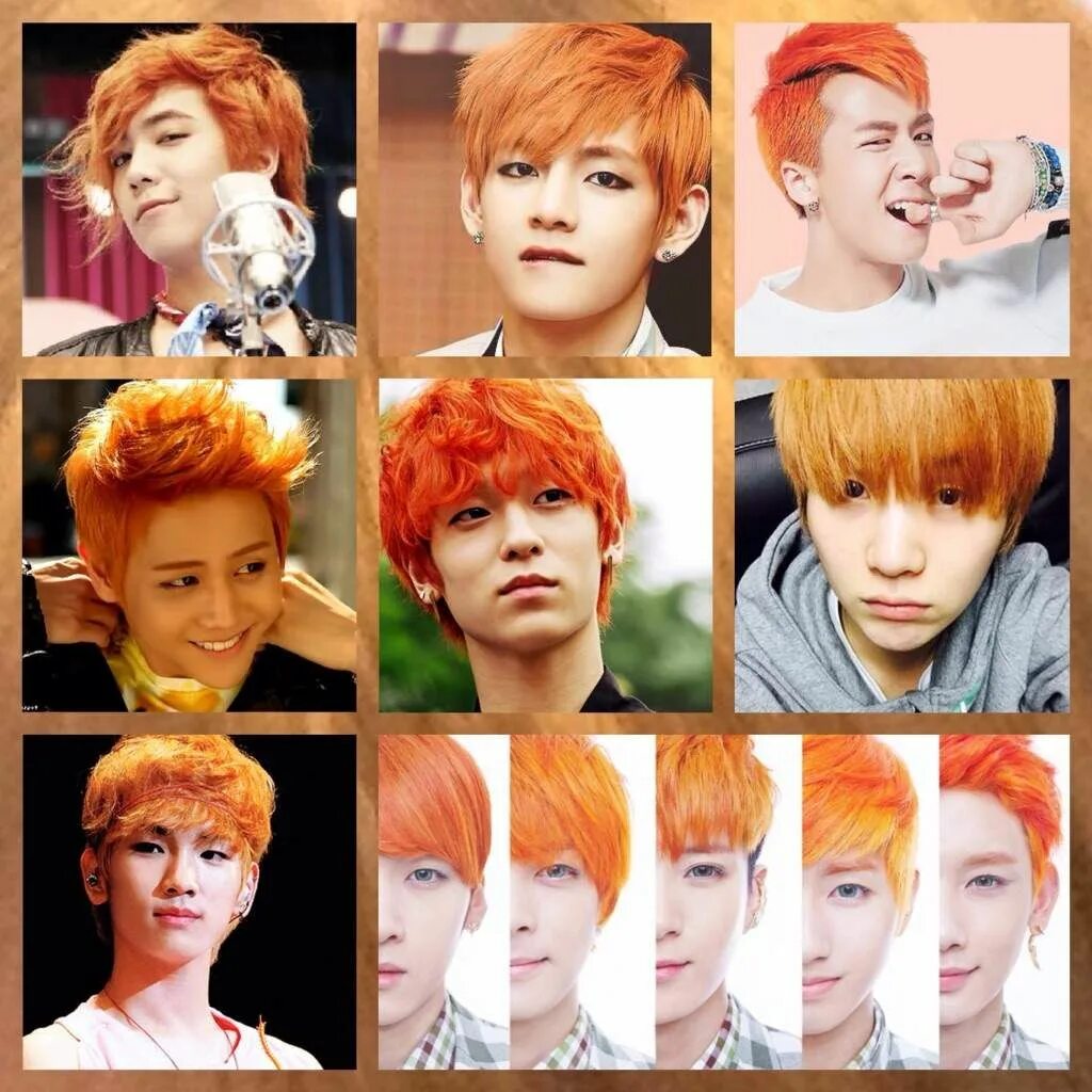 Прически кей поп женские kpop hair color men orange in 2024 Kpop hair color, Kpop hair, Blonde hair looks