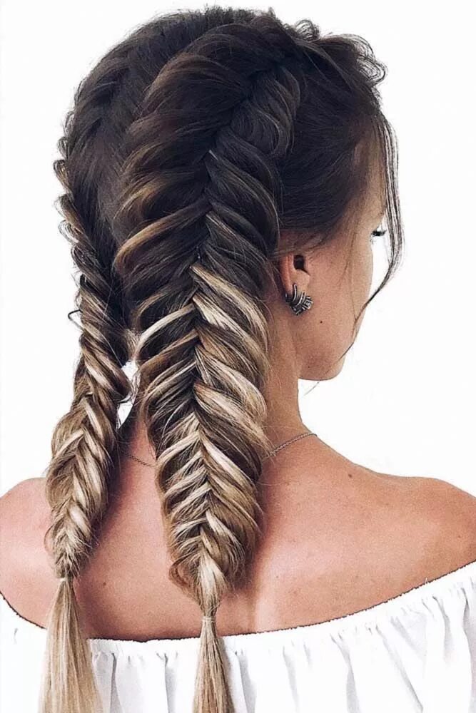 Прически колоски на длинные 21 Everyday Easy Hairstyles For Spring Break Fishtail braid styles, Easy hairsty