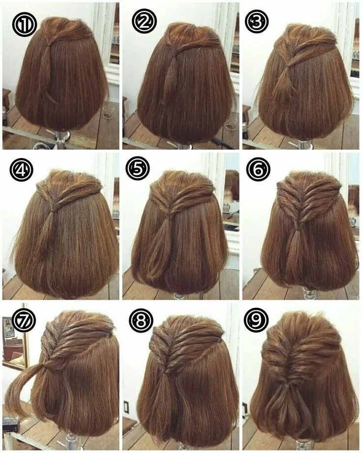 Прически короткие волосы пошагово фото Pin on Style- Hair Short hair updo, Short hair styles, Hair styles