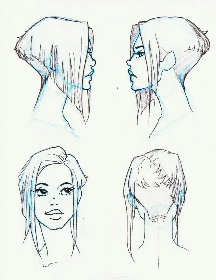 Прически короткие женские референс Pin by VasianKa625 on Арт Drawing hair tutorial, Hair sketch, Art reference pose