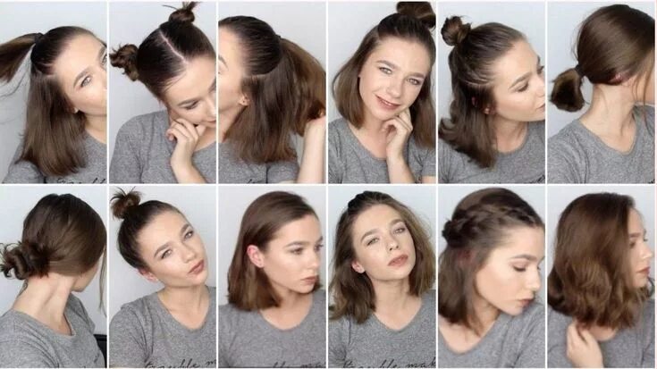 Прически коротких волос дома Get Enhanced Hair Volume with beautiful Hairstyling tips Easy hairstyles, Short 