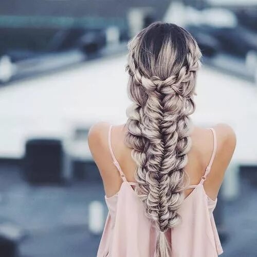 Прически косички на длинные волосы девушкам hair, braid, and style Bild Peinados, Pelo largo, Tutorial trenza