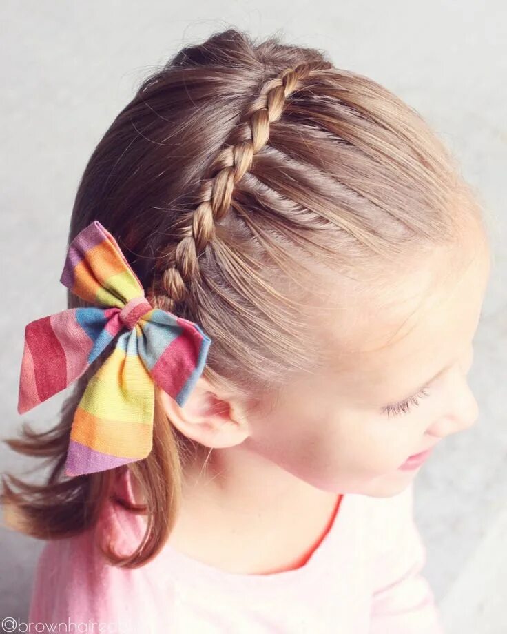 Прически косички на короткие волосы девочкам Pin by Kendra Loyd on hair ideas Side ponytail hairstyles, Kids braided hairstyl