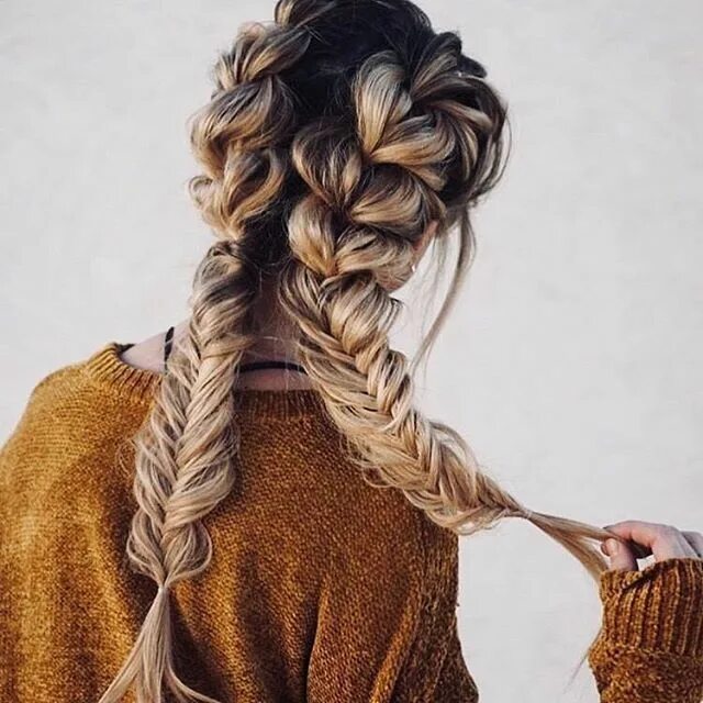 Прически красивые самому косички Pretty fishtail braids Braids for long hair, Long hair styles, Pinterest hair