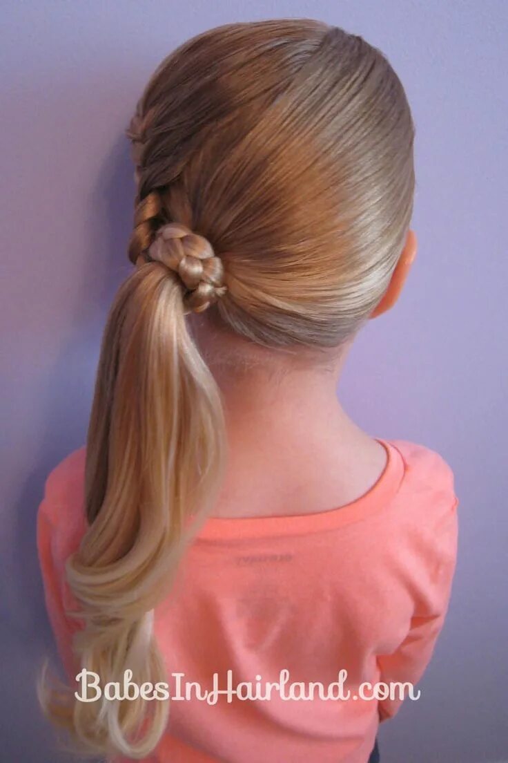 Прически красивый хвост для девочки Lauren Conrad Inspired - Half French Braid Wrapped Ponytail Half french braids, 