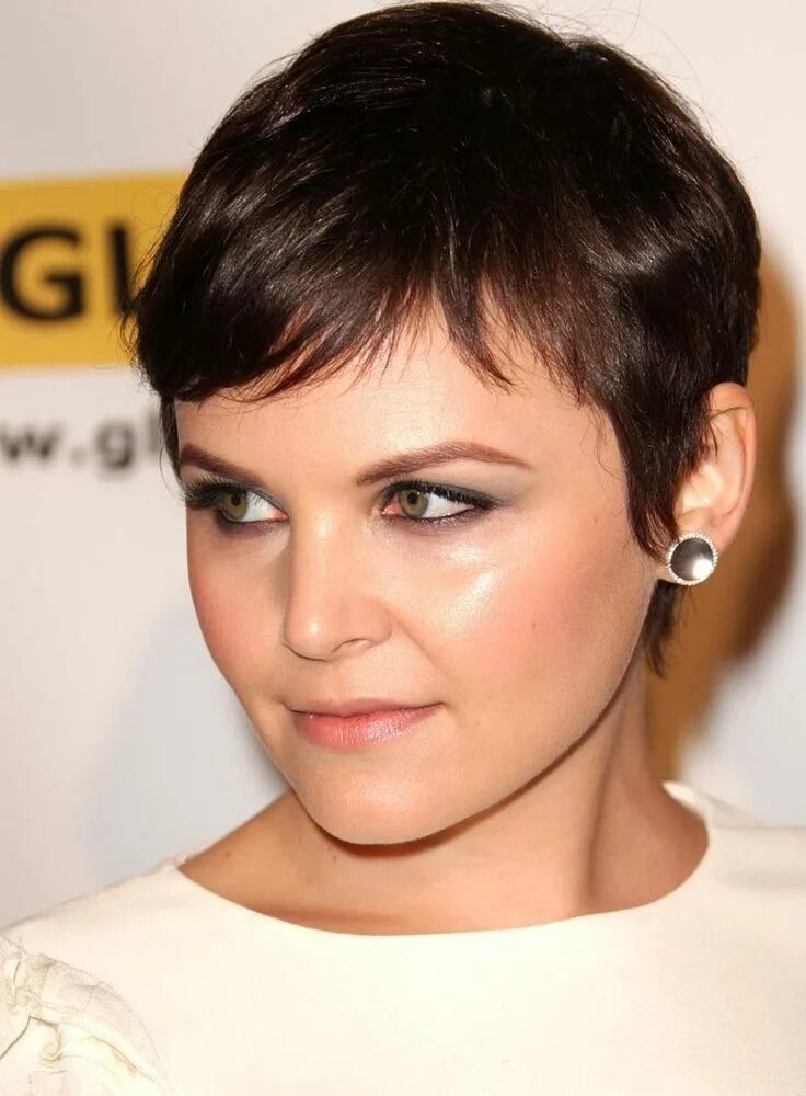 Прически круглое лицо с короткой челкой Ginnifer Goodwin photo, picture, image, pic 94 Pixie hairstyles, Pixie haircut, 