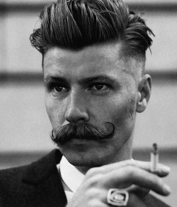 Прически мужские 1900 Movember Moustache - Classic, Upward, Downward, The Chaplin Moustache style, Men