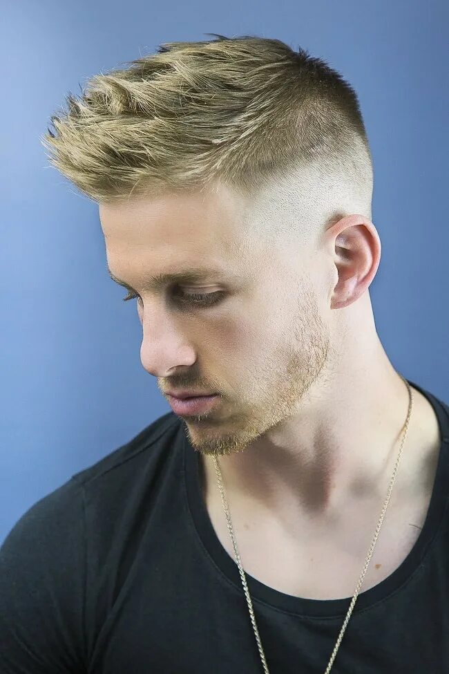 Прически мужские 2024 для светлых волос The High and Tight Military-Inspired Haircut