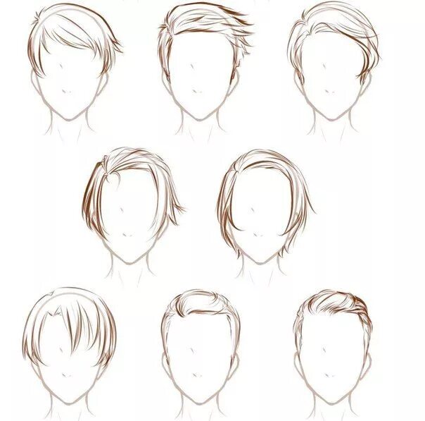 Прически мужские мультяшные How to Draw Hair Boy Hair Drawing Tutorial