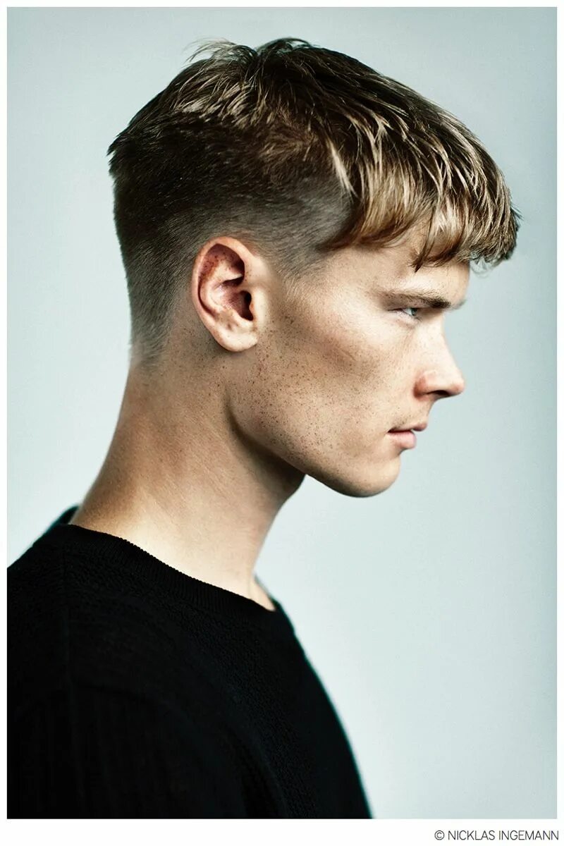 Прически мужские шапочка с переходом Mads Emil Sits for Nicklas Ingemann - The Fashionisto Men haircut styles, Caesar