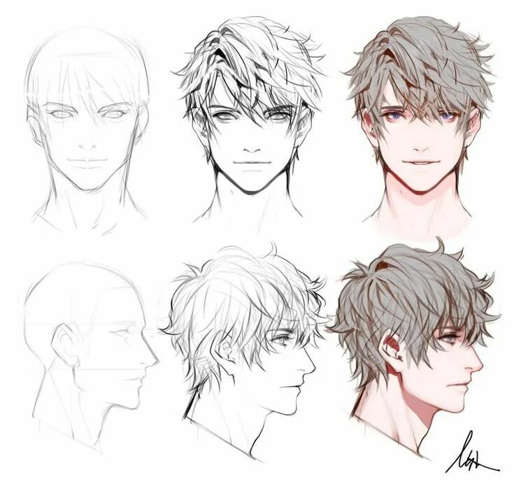 Прически мужских персонажей Pin on art Anime boy hair, Anime hairstyles male, Boy hair drawing