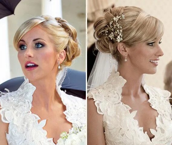 Прически на 40 лет на свадьбу Bridal Hairstyles With Veil Kendra Wilkinson wore her hair in soft romantic curl