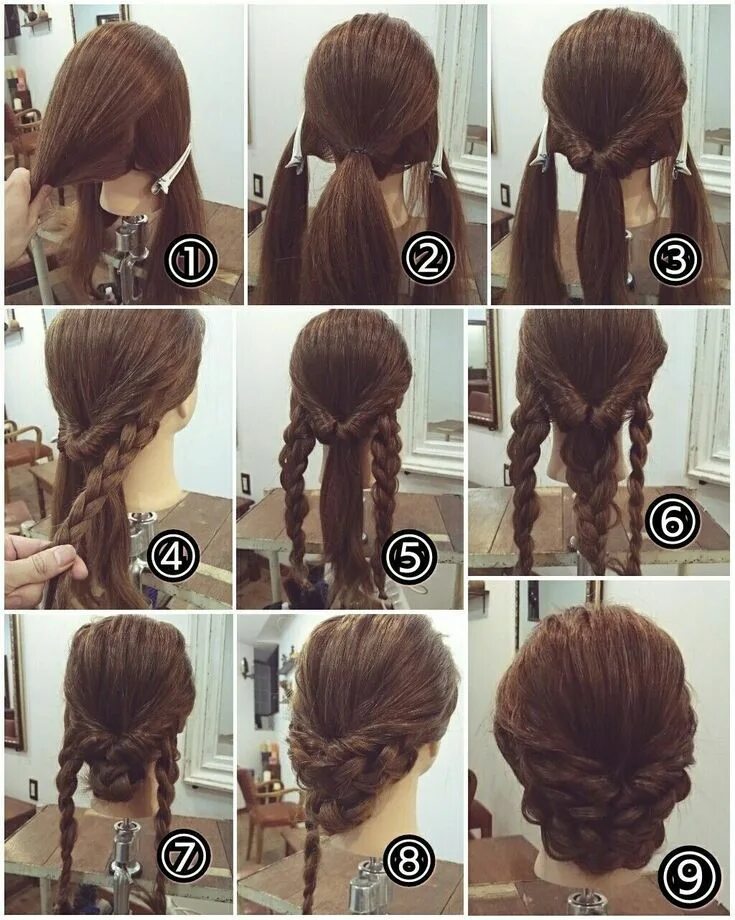 Прически на длинные быстро самой себе #hairstyles"お し ゃ れ ま と め の 人 気 ア イ デ ア ｜ Pinterest ｜ SHIZA 三 つ 編 み ア ッ プ, 上 品