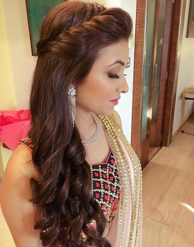 Прически на длинные фото самой Bollywood Hairstyle Engagement hairstyles, Front hair styles, Easy hairstyles fo