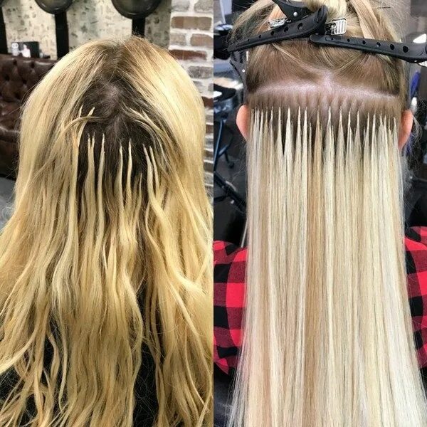 Прически на длинные нарощенные волосы Correcting An Extension Service Gone Wrong - Behindthechair.com Hair extensions 