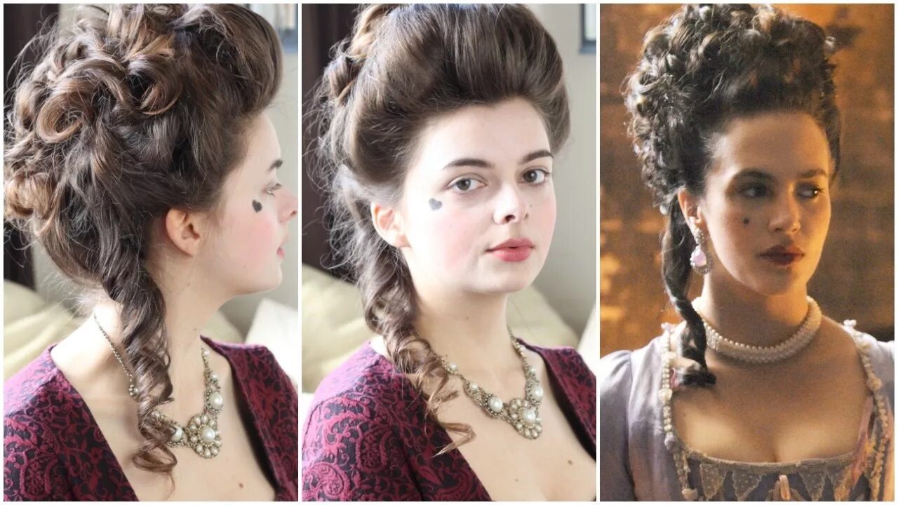 Прически на длинные волосы 19 века 18th Century Hair Tutorial Hulu Harlots - YouTube