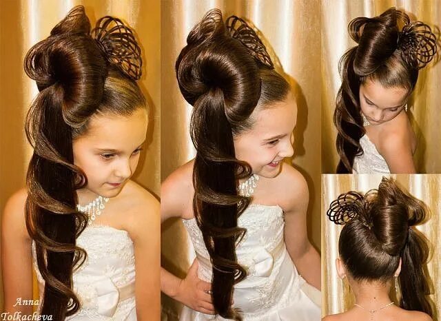 63 детские прически на выпускной в детский сад Kids hairstyles, Flower girl hair