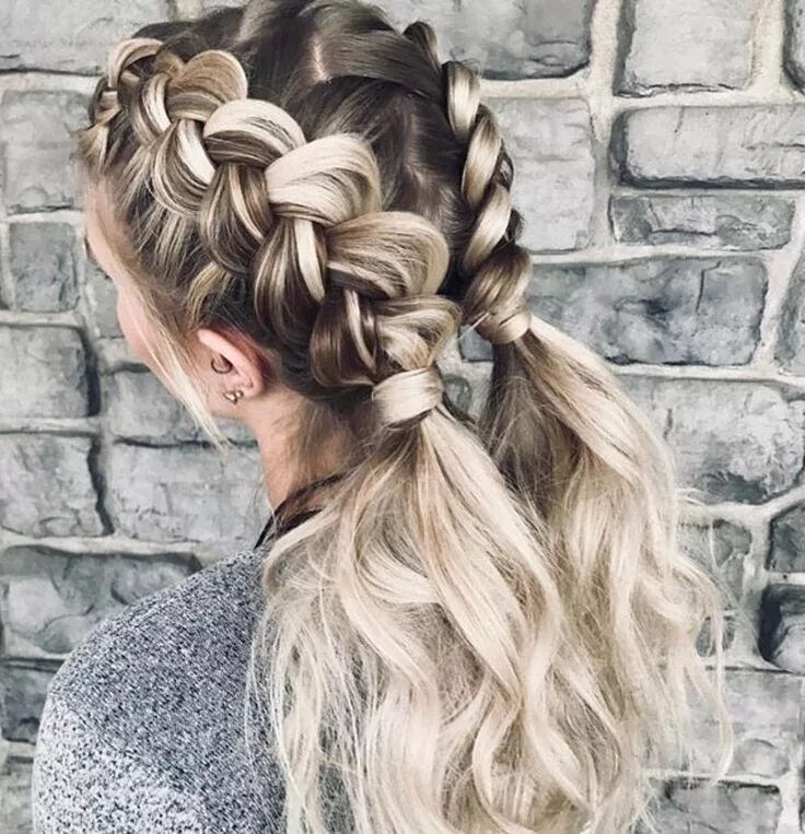 Прически на длинные волосы французские косы Pin von Sasha auf Hairstyles Frisuren, Geflochtene frisuren, Flechtfrisuren