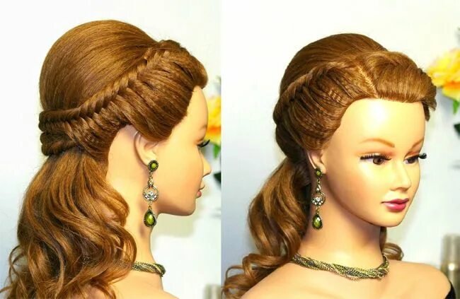 Прически на длинные волосы мастер Bridal Hairstyle for Long Hair With Fishtail Braids Fashion Hair styles, Simple 